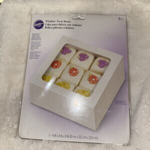 Wilton Window Treat Boxes White 8 X 8 X 4 Inches New 3 Pack W4159490 Show Off